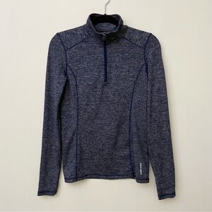 Head Blue 1/4 Zip Athletic Long Sleeve Workout Gym Top